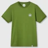 Pretty Green Live Forever Badge Tshirt Green Cheap