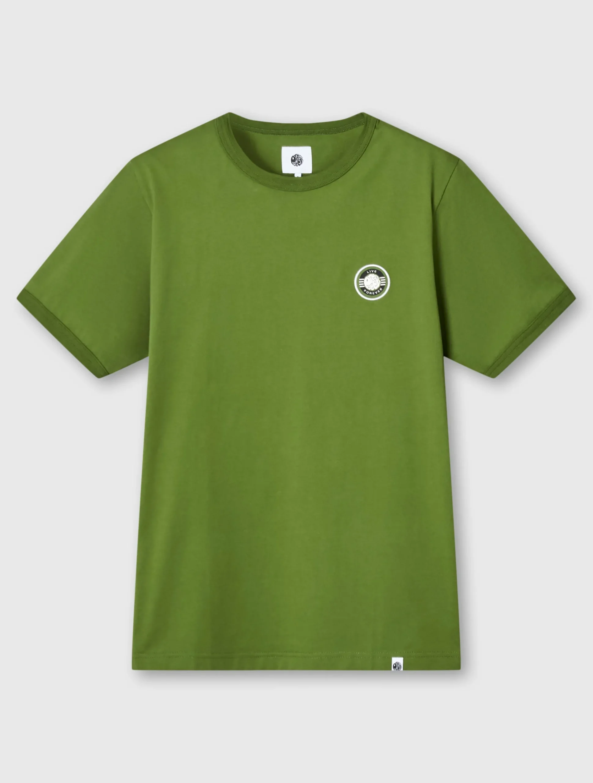 Pretty Green Live Forever Badge Tshirt Green Cheap
