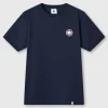 Pretty Green Live Forever Badge Tshirt Navy Discount