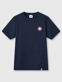 Pretty Green Live Forever Badge Tshirt Navy Discount