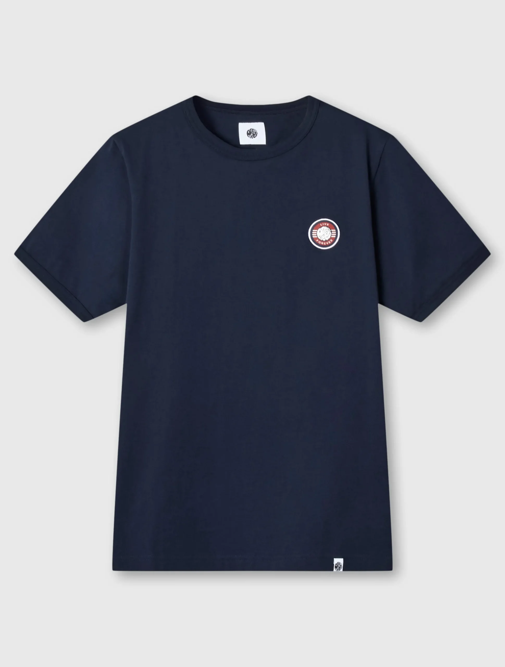 Pretty Green Live Forever Badge Tshirt Navy Discount
