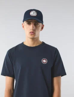 Pretty Green Live Forever Badge Tshirt Navy Discount