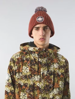 Pretty Green Live Forever Bobble Hat Red New
