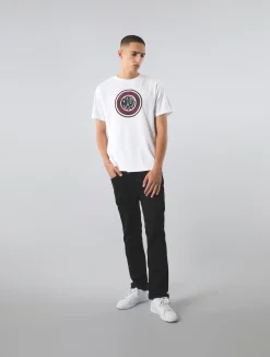 Pretty Green Live Forever Logo Tshirt White Hot