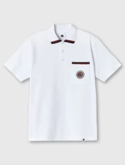 Pretty Green Live Forever Pocket Polo White Store
