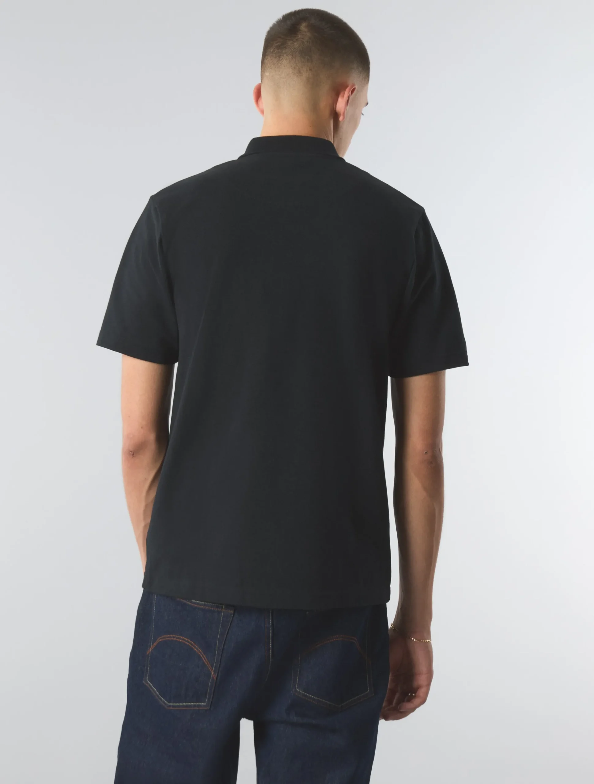 Pretty Green Live Forever Pocket Polo Black Outlet