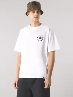 Pretty Green Live Forever Text Logo T-Shirt White Sale