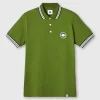 Pretty Green Live Forever Tipped Polo Green Store