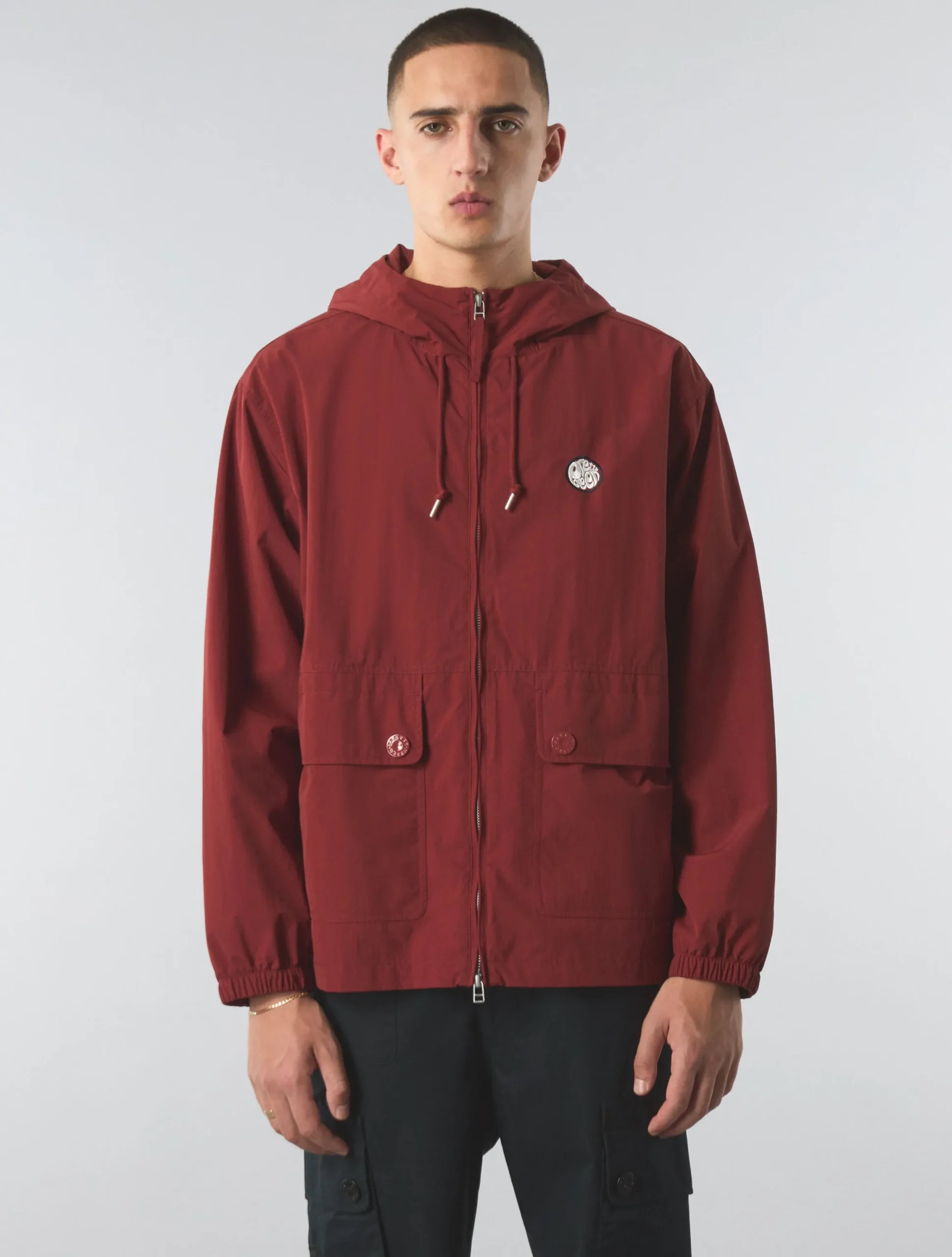 Pretty Green Live Forever Zip Up Jacket Red Best
