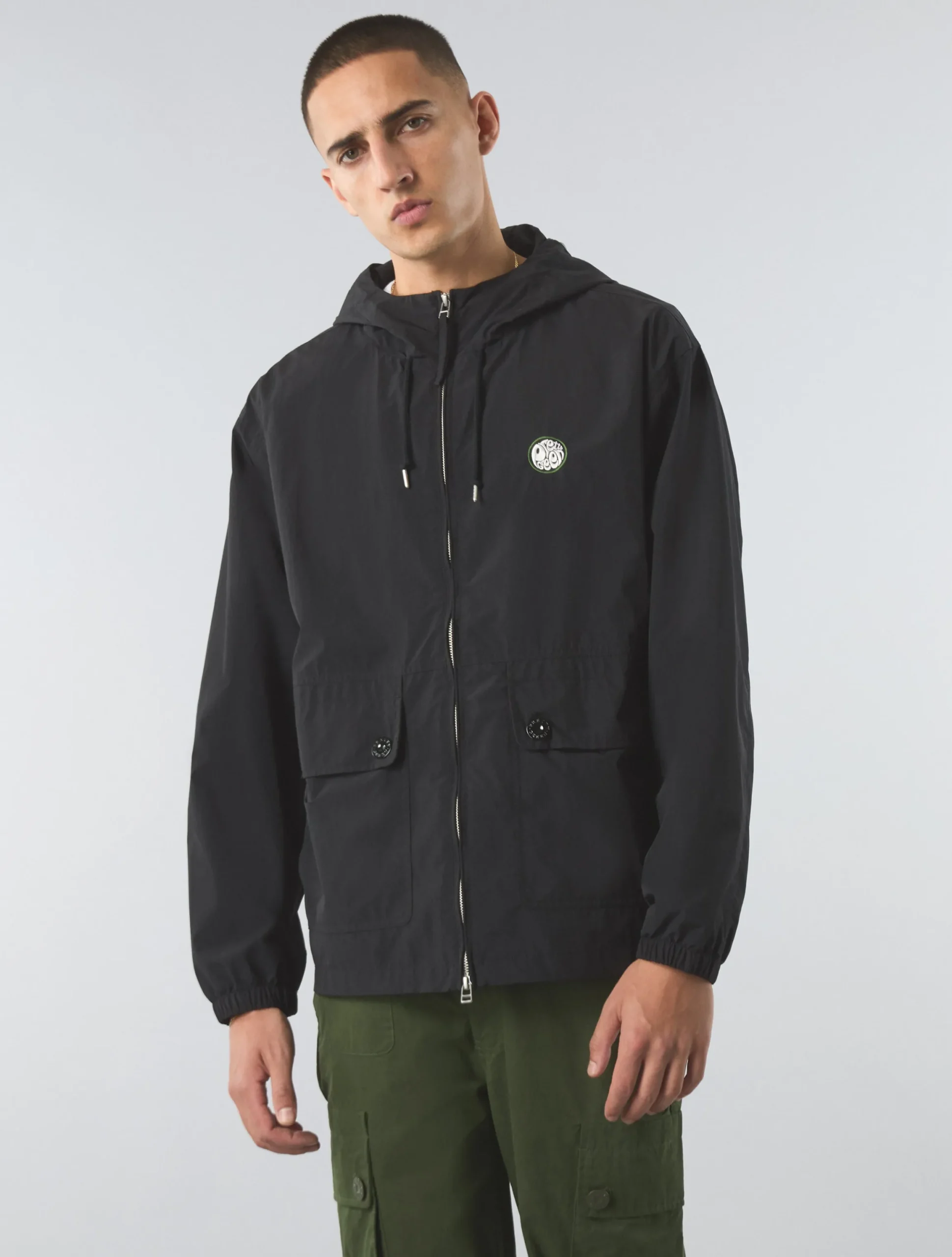 Pretty Green Live Forever Zip Up Jacket Black Outlet