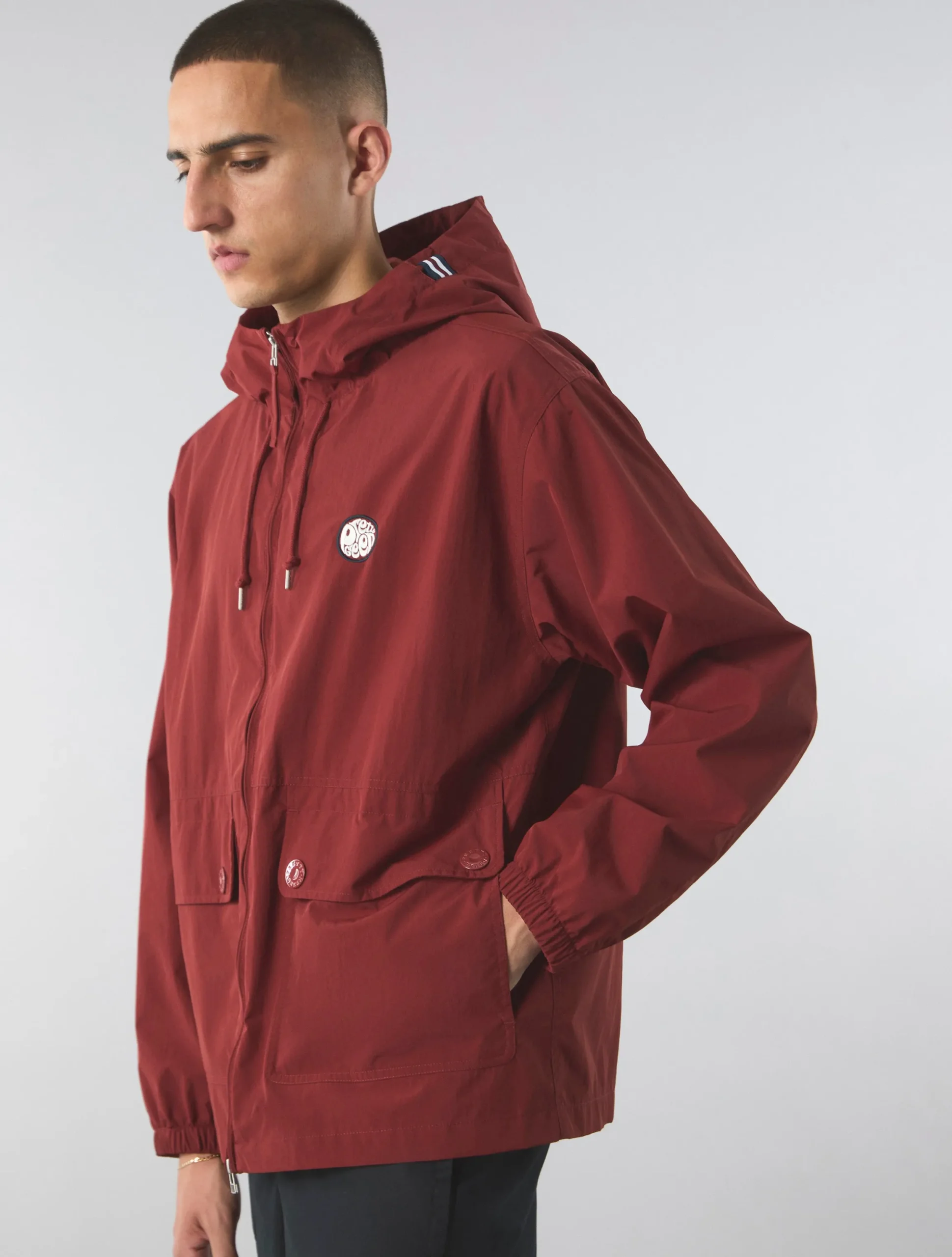 Pretty Green Live Forever Zip Up Jacket Red Best