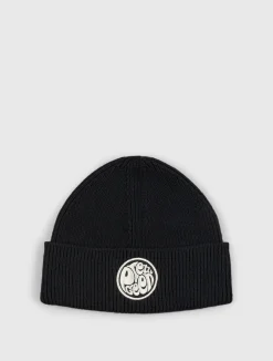 Pretty Green Logo Knit Beanie Black Shop