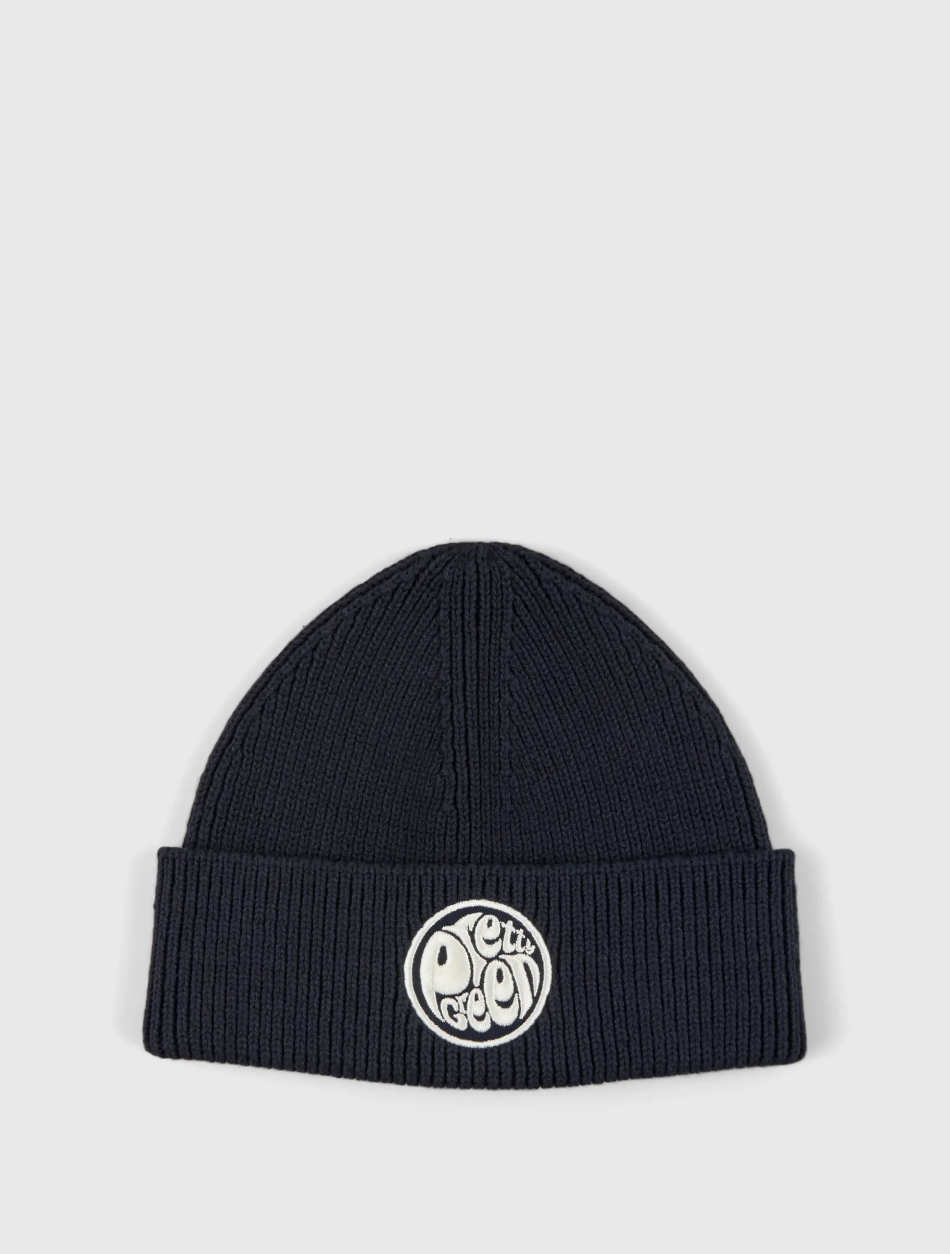 Pretty Green Logo Knit Beanie Navy Sale