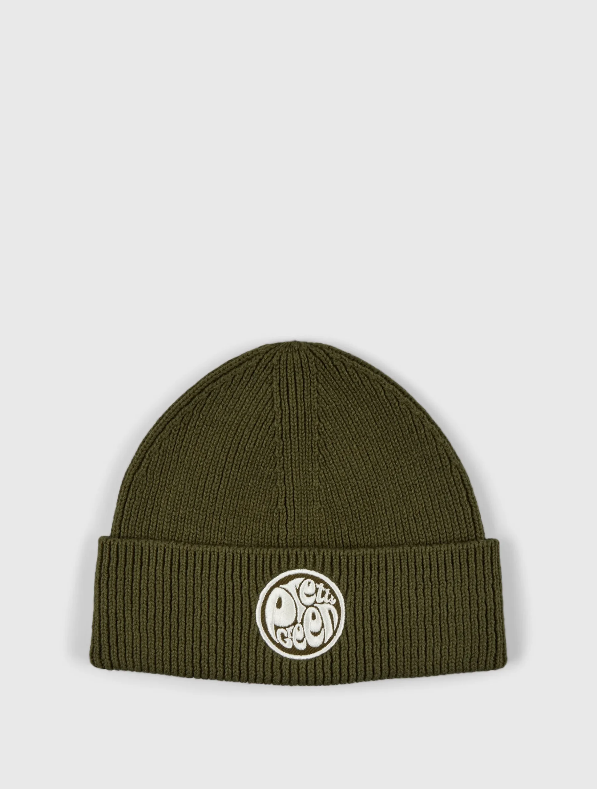 Pretty Green Logo Knit Beanie Khaki Fashion