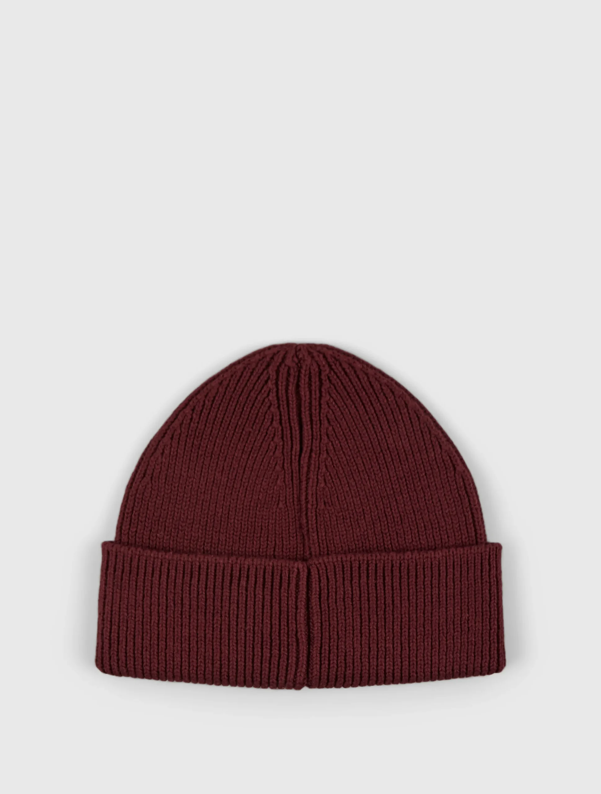 Pretty Green Logo Knit Beanie Burgundy Hot