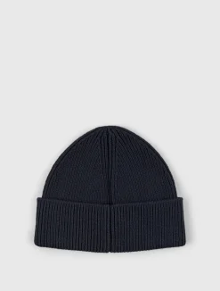 Pretty Green Logo Knit Beanie Navy Sale