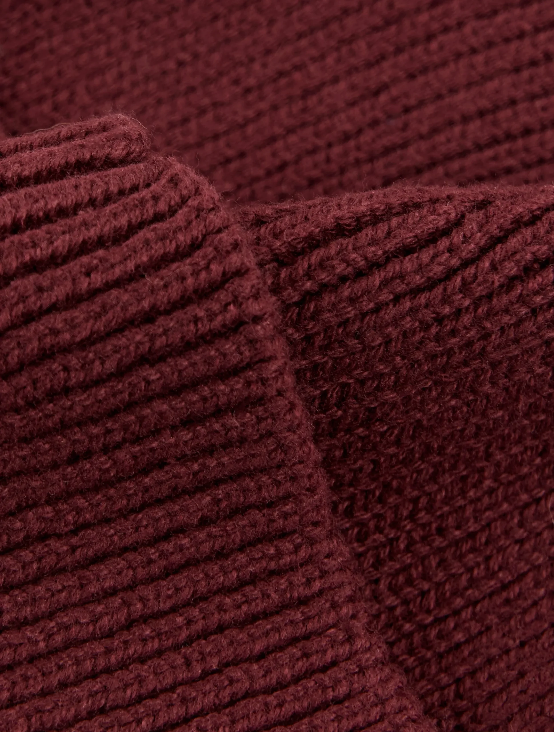 Pretty Green Logo Knit Beanie Burgundy Hot