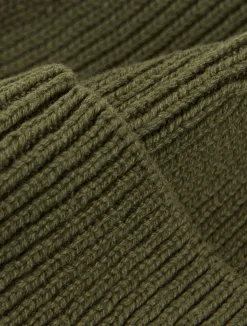 Pretty Green Logo Knit Beanie Khaki Fashion