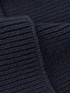 Pretty Green Logo Knit Beanie Navy Sale