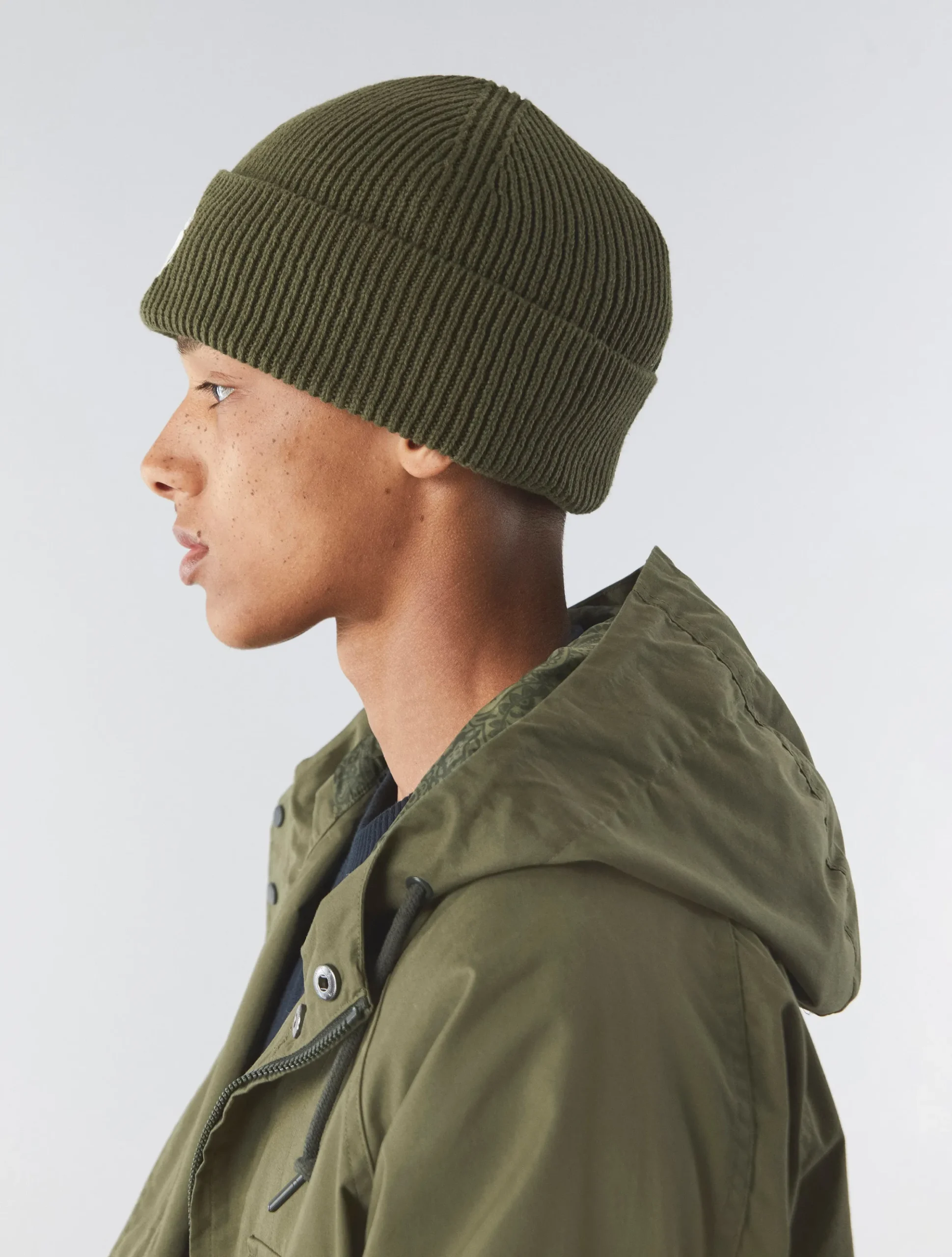Pretty Green Logo Knit Beanie Khaki Fashion