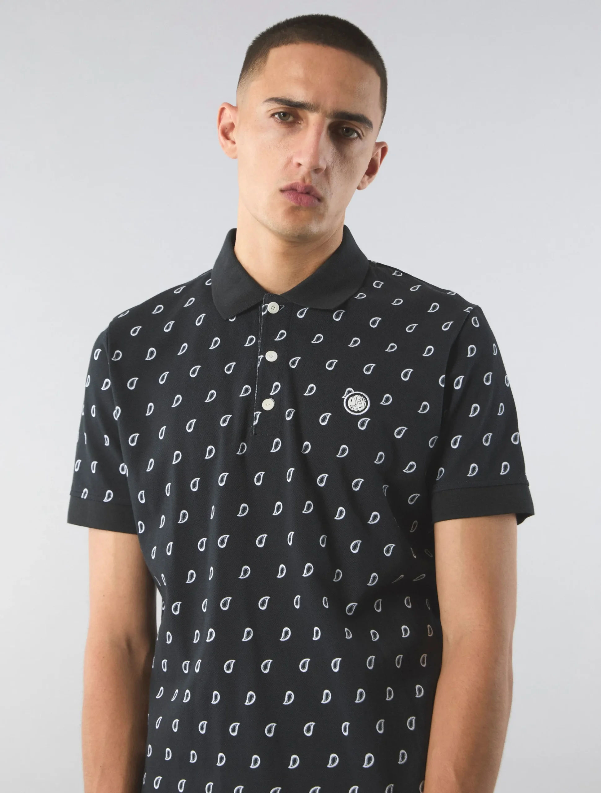 Pretty Green Maddox Paisley Motif Polo Outlet