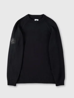 Pretty Green Mason Crew Knit Black Clearance
