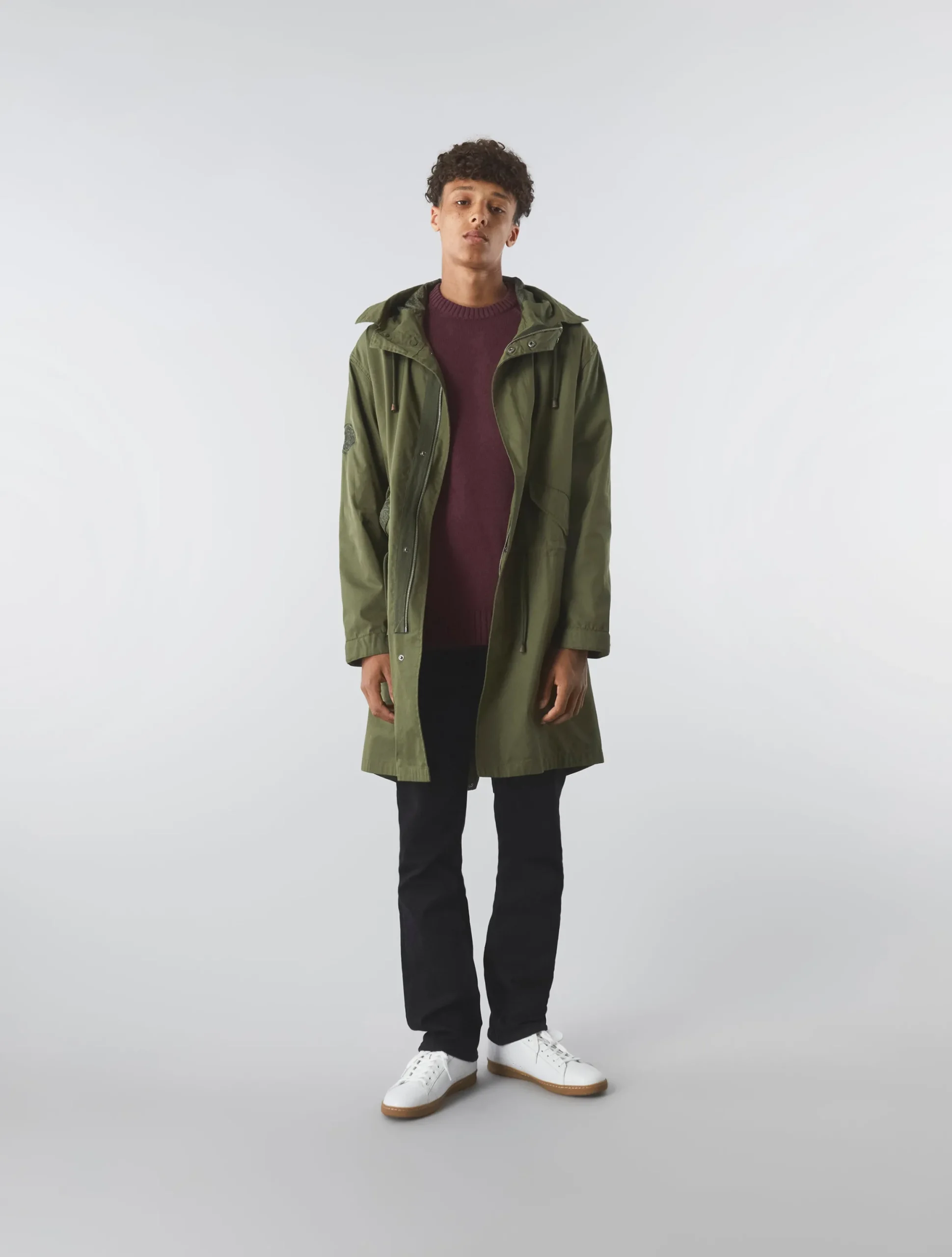 Pretty Green Mason Crew Knit Burgundy Outlet
