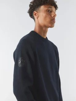 Pretty Green Mason Crew Knit Black Clearance