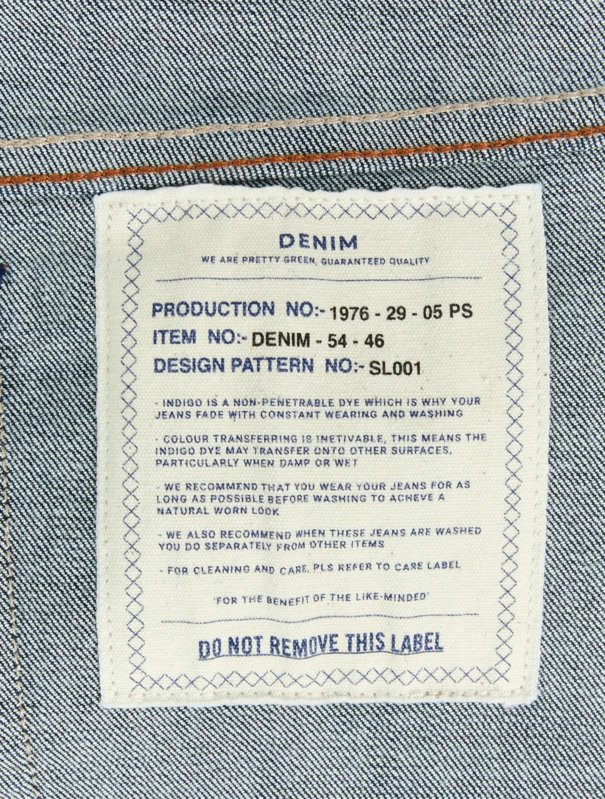Pretty Green Mens Burnage Fit Jeans RinseWash Cheap