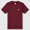Pretty Green Mitchell T-Shirt Burgundy Outlet