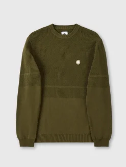 Pretty Green Mountfield Knit Khaki New