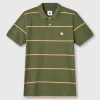 Pretty Green Mountfield Stripe Polo Khaki Online