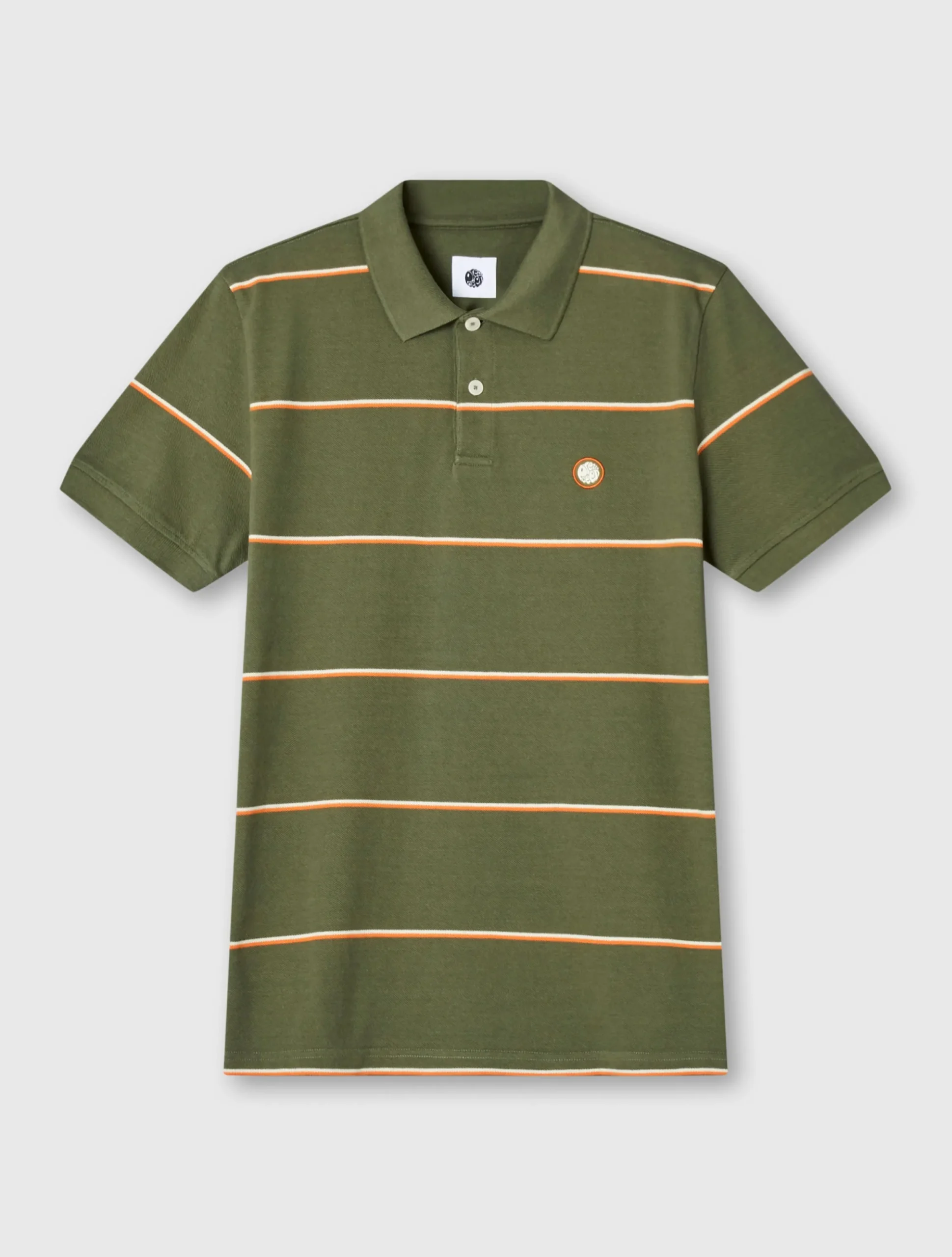 Pretty Green Mountfield Stripe Polo Khaki Online