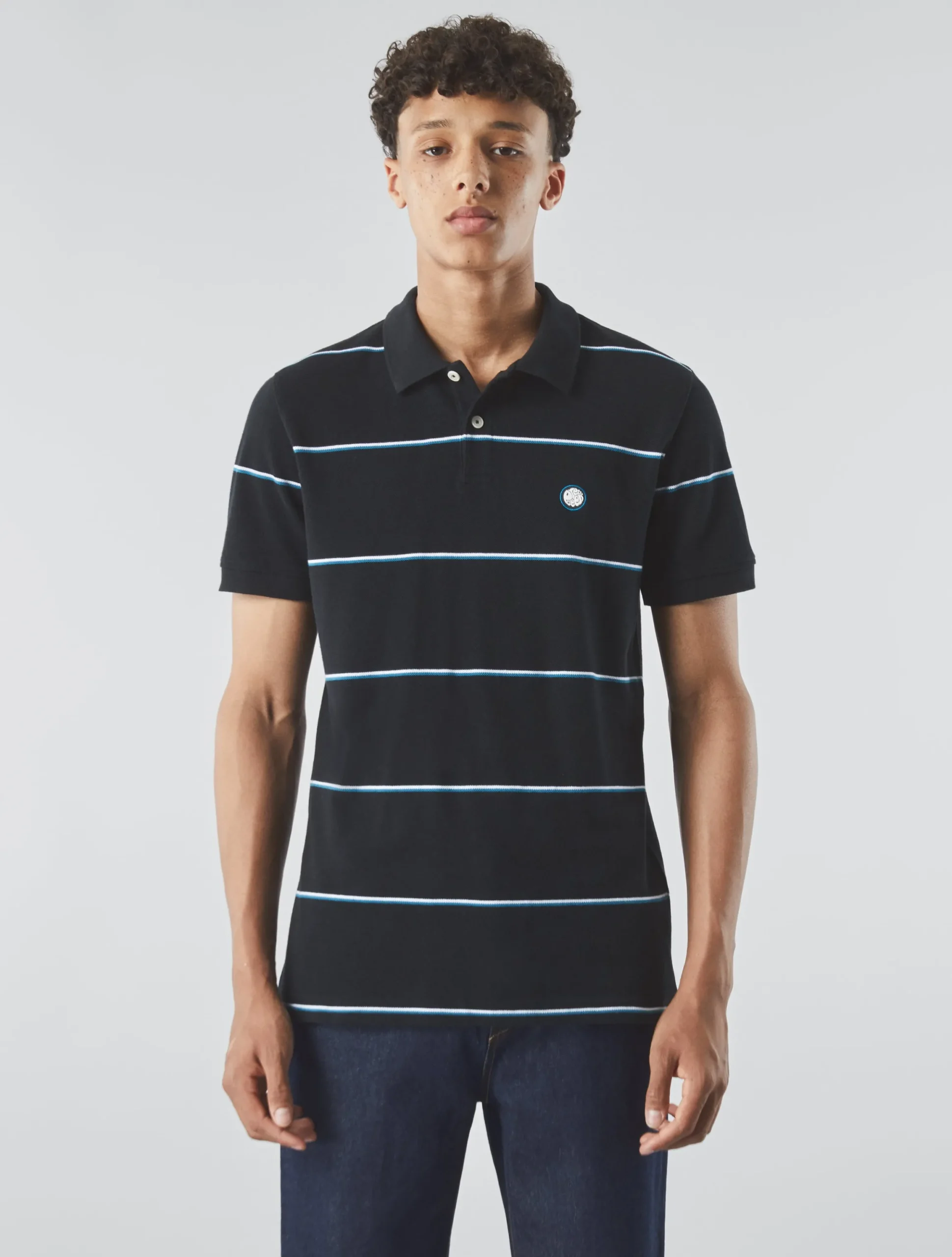 Pretty Green Mountfield Stripe Polo Black Online