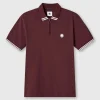 Pretty Green Mountfield Zip Polo Burgundy Discount