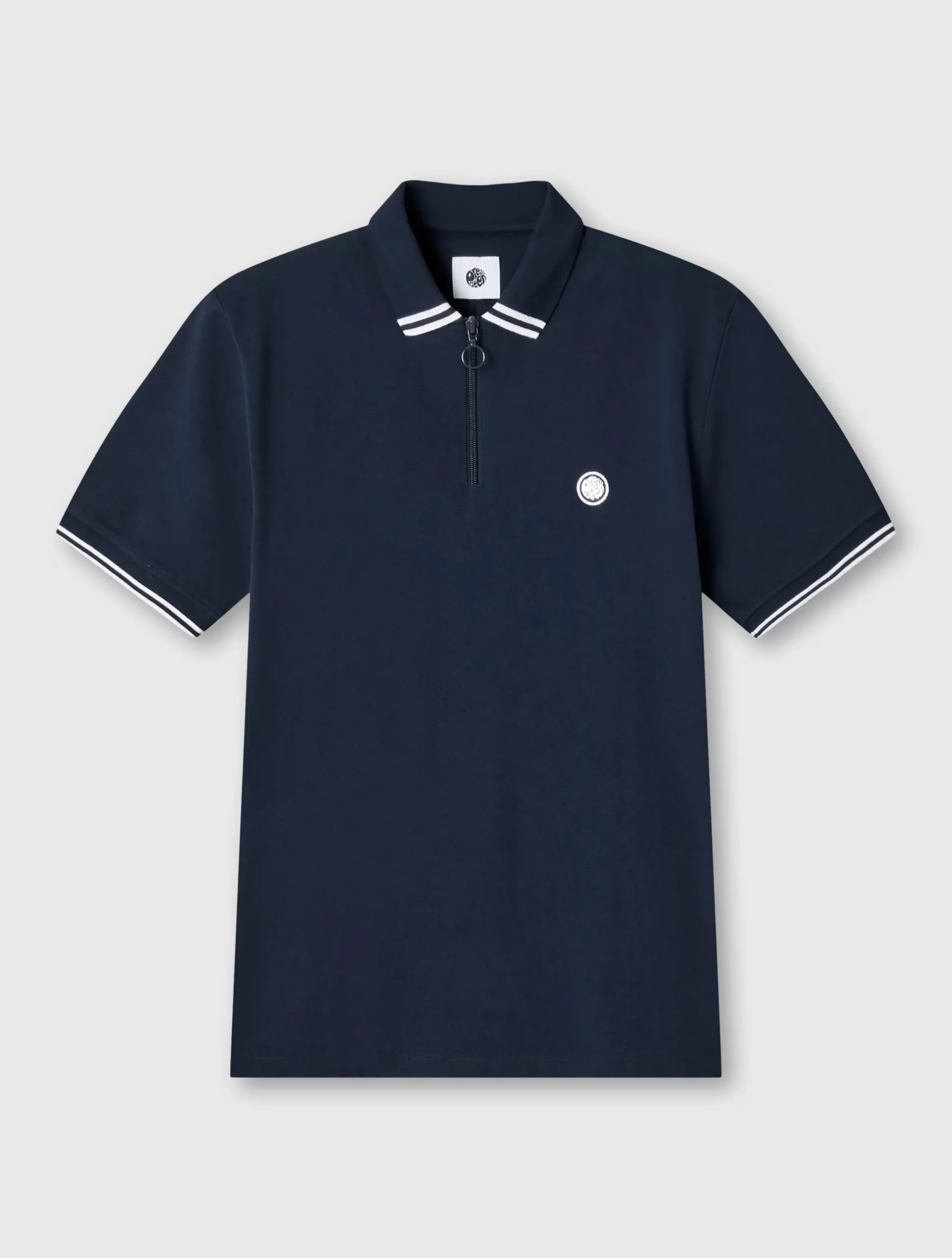 Pretty Green Mountfield Zip Polo Navy Hot