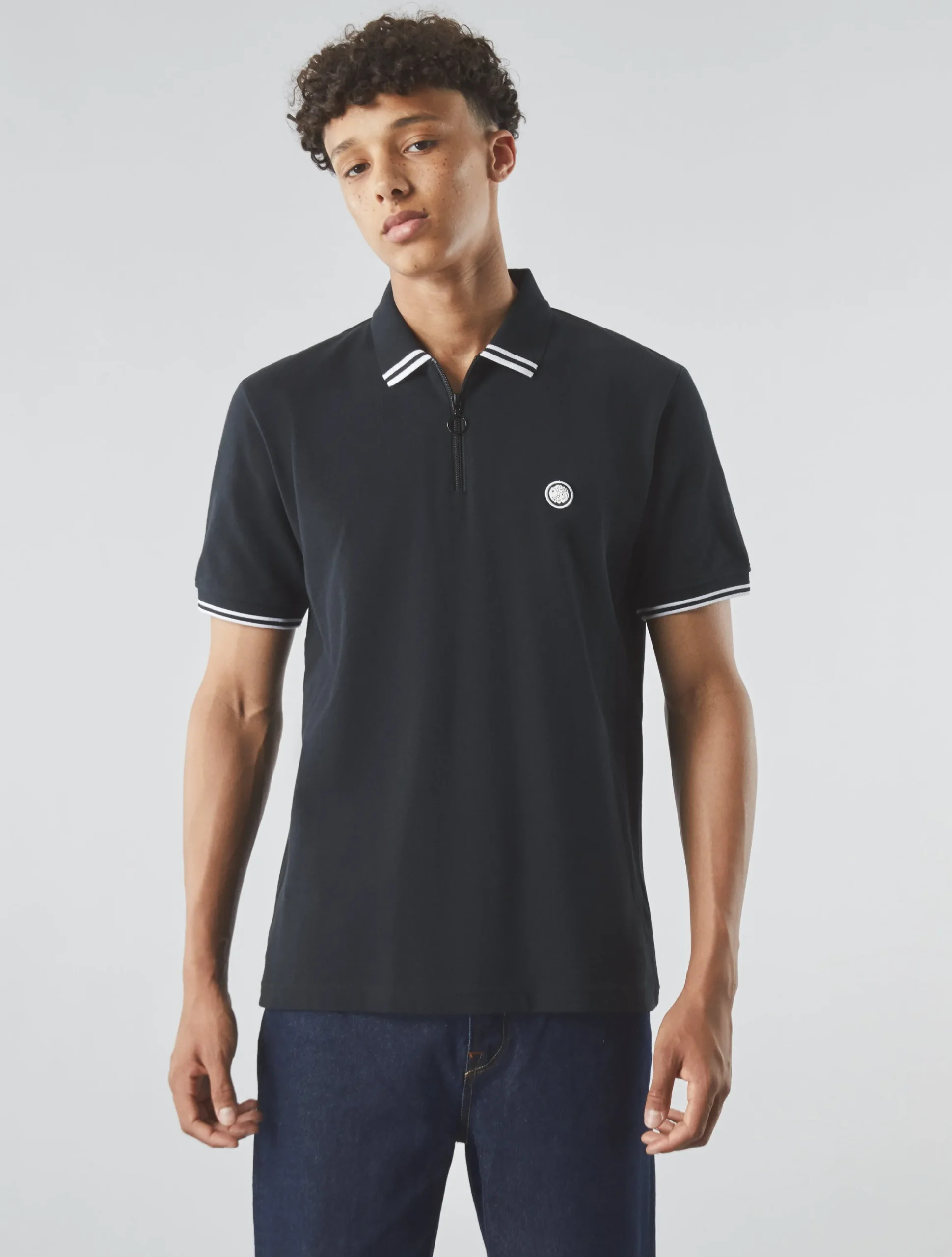 Pretty Green Mountfield Zip Polo Black Best