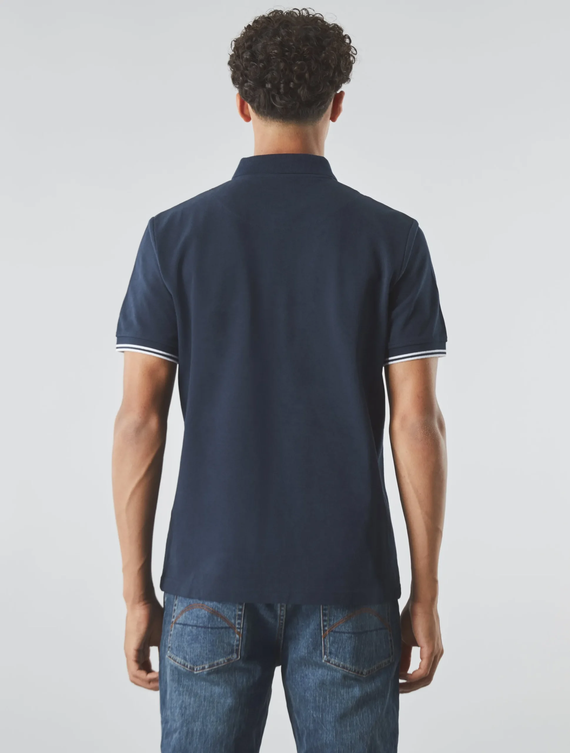 Pretty Green Mountfield Zip Polo Navy Hot
