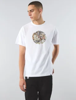 Pretty Green Prestleigh Floral Logo Tshirt White Discount