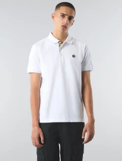 Pretty Green Prestleigh Floral Placket Polo White Cheap