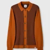 Pretty Green Roxy Knit Shirt Orange Outlet
