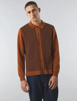 Pretty Green Roxy Knit Shirt Orange Outlet