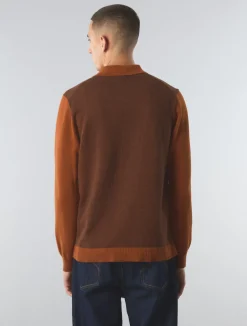Pretty Green Roxy Knit Shirt Orange Outlet