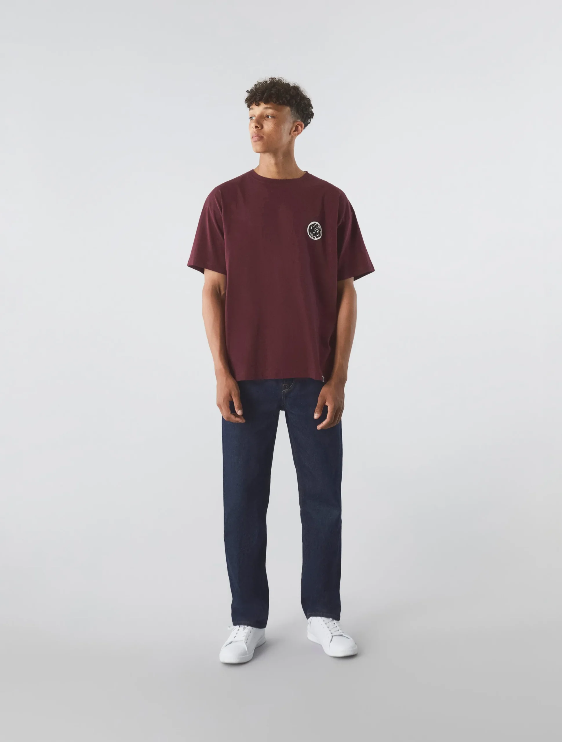 Pretty Green Speaker Oversized T-shirt Burgundy Shop