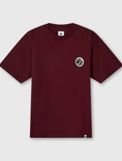 Pretty Green Speaker Oversized T-shirt Burgundy Shop