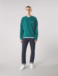 Pretty Green Standards Crew Sweat Teal Clearance