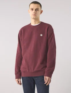 Pretty Green Standards Crew Sweat Burgundy Shop