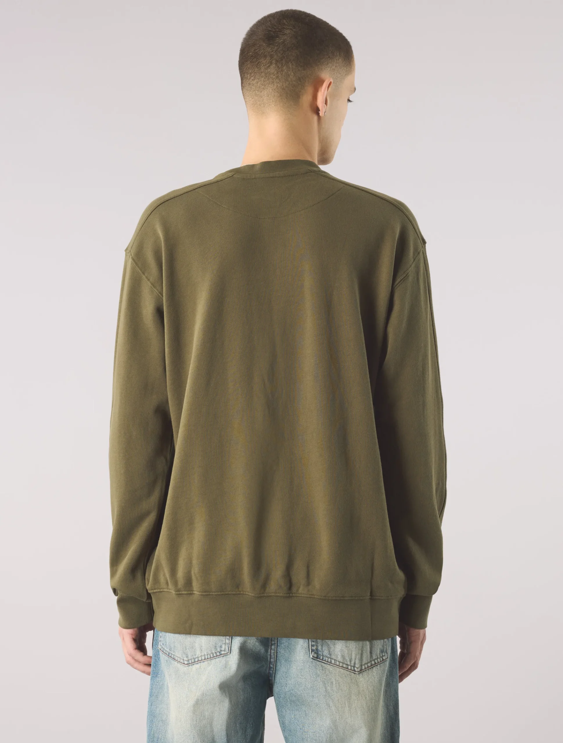 Pretty Green Standards Crew Sweat Khaki Shop