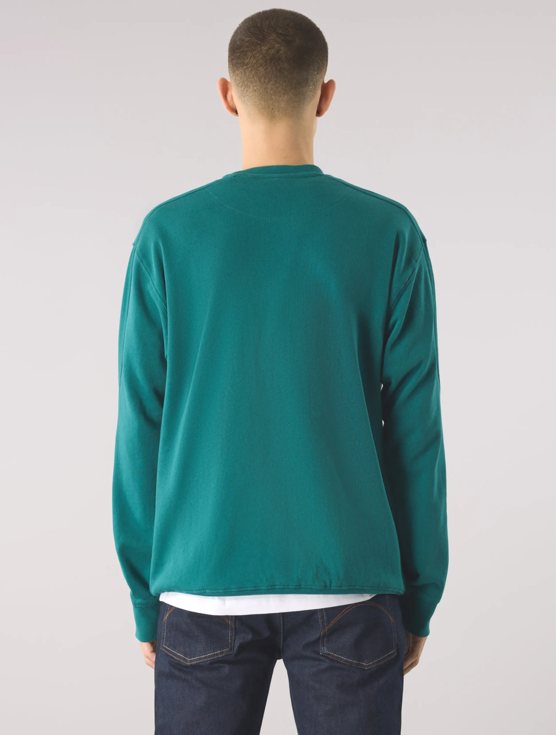 Pretty Green Standards Crew Sweat Teal Clearance