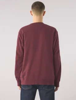 Pretty Green Standards Crew Sweat Burgundy Shop